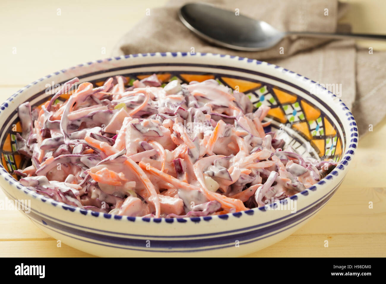 red cabbage coleslaw Stock Photo