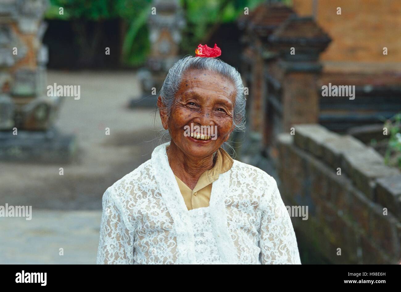 Old woman, Tulamben, Bali, Indonesia Stock Photo - Alamy