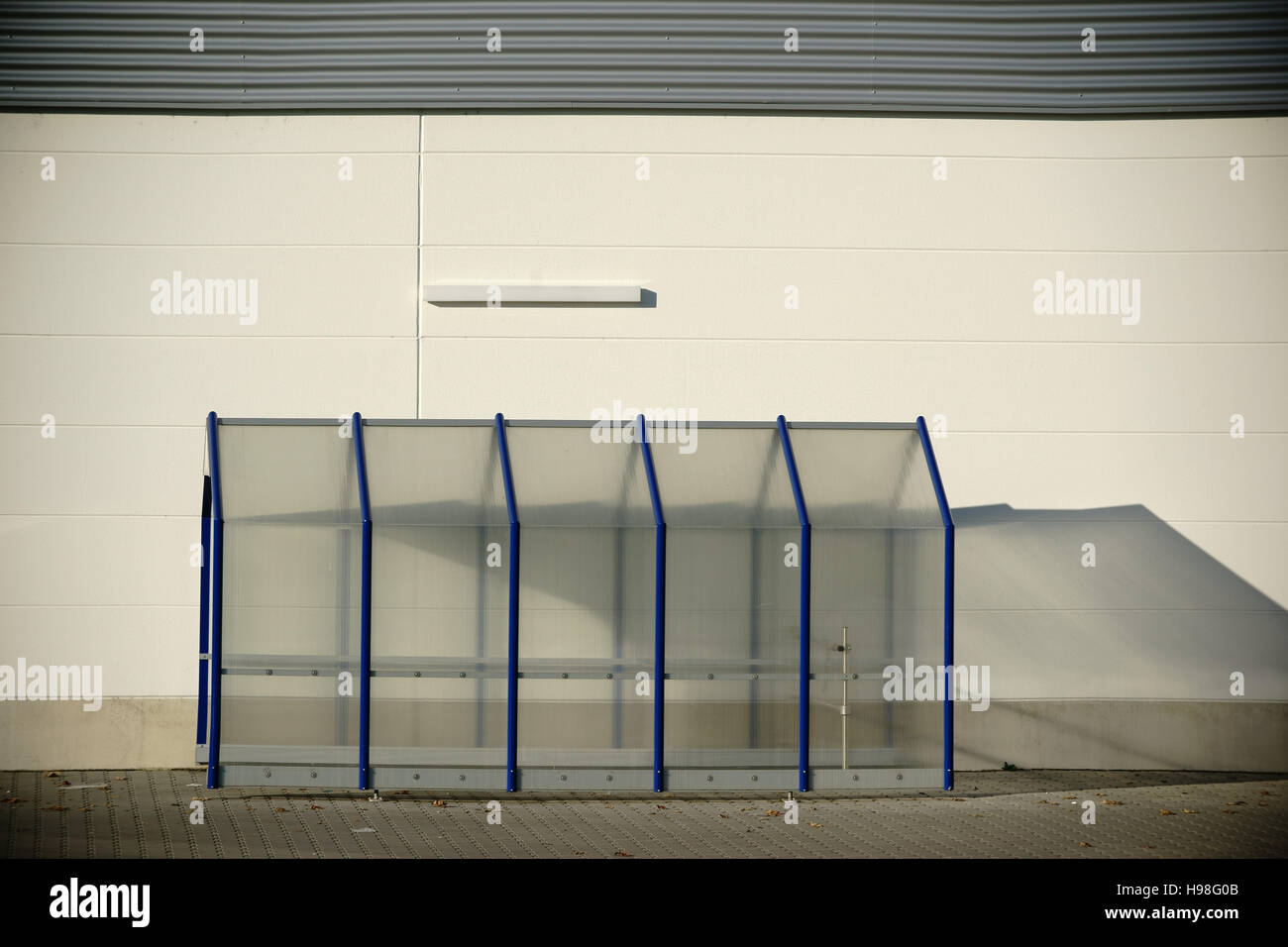 Plastic shelter for shopping baskets Stock Photo - Alamy