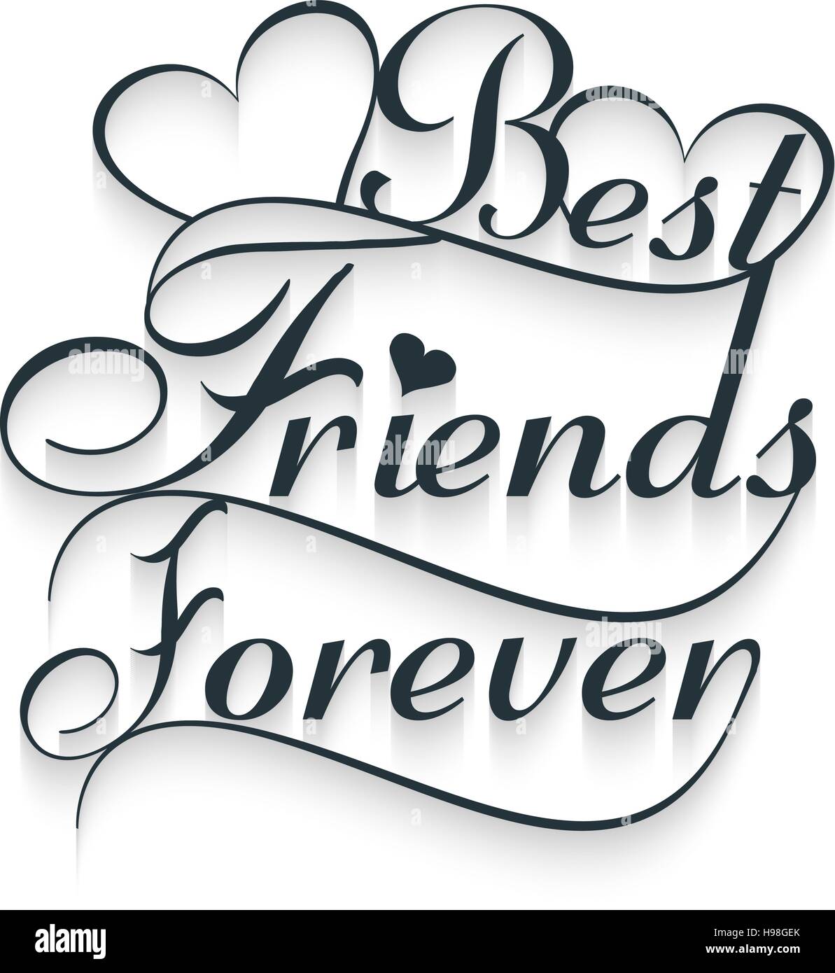 Best friends forever. Calligraphy text. Vector illustration, EPS ...