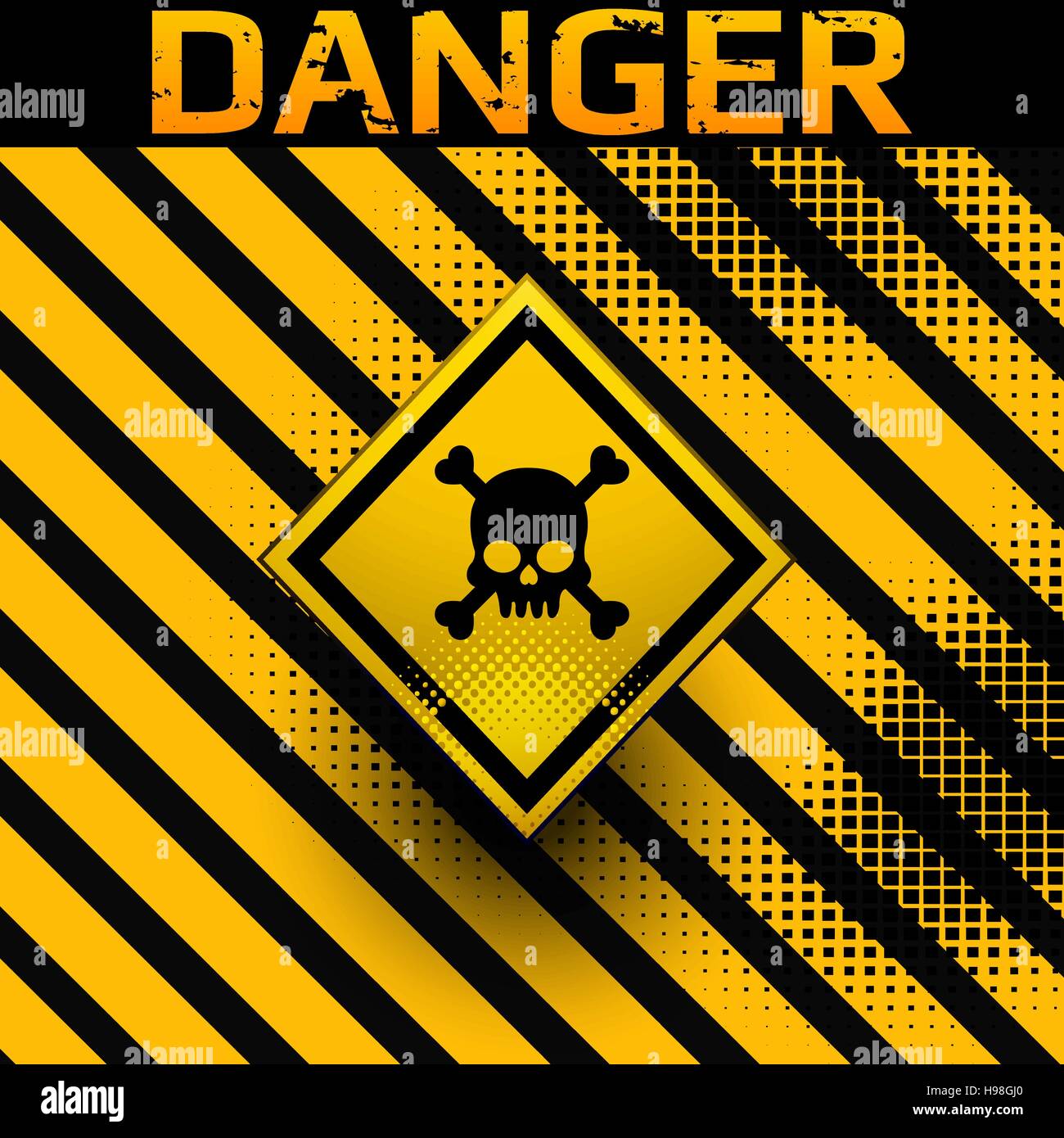 Old hazard label Stock Vector Images - Alamy