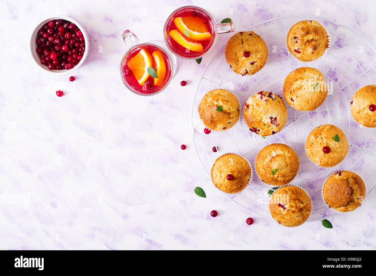 Top view tasty cupcake hi-res stock photography and images - Alamy
