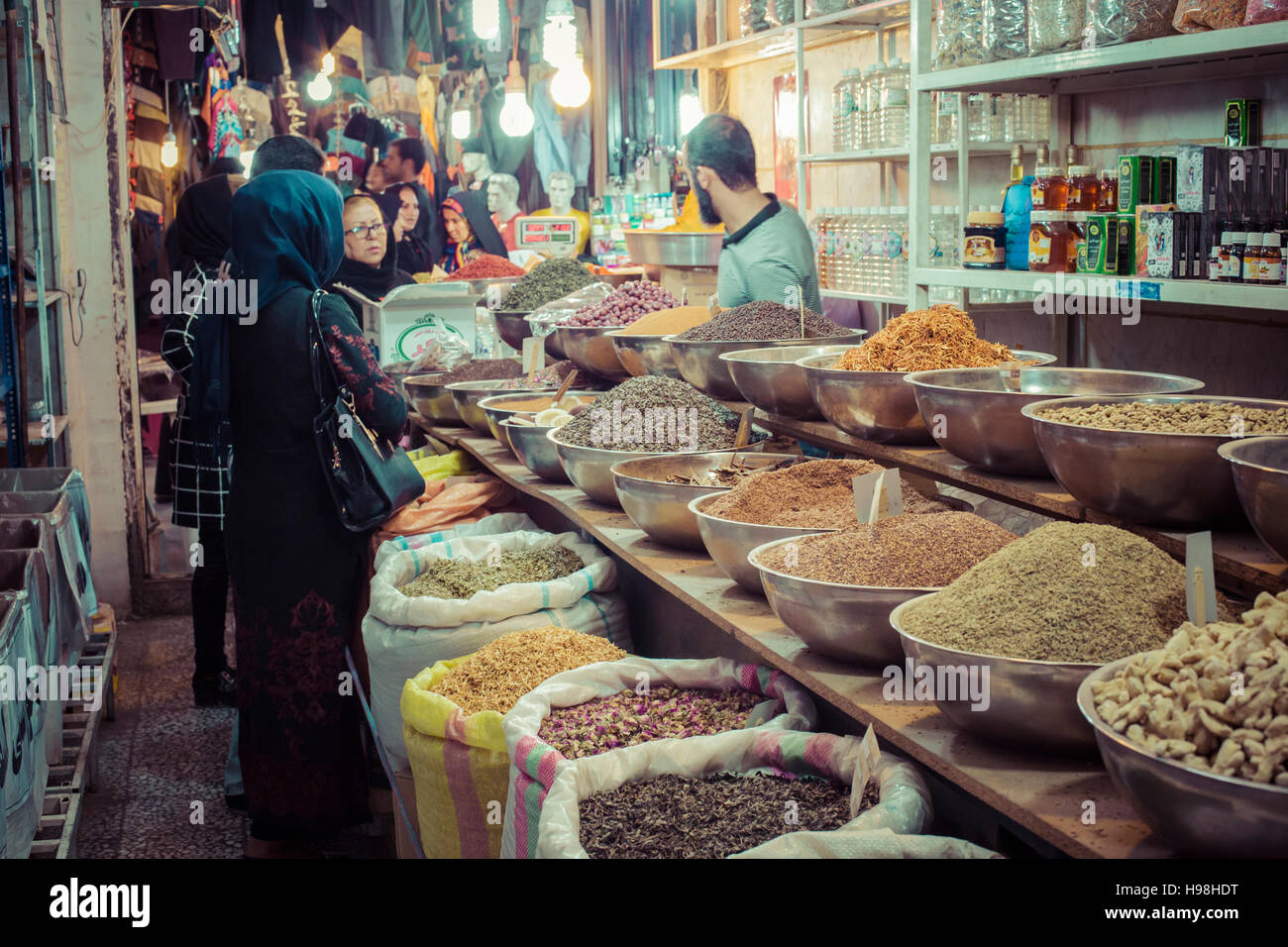 ISFAHAN, IRAN OCTOBER 06, 2016 Traditional iranian market (Bazaar
