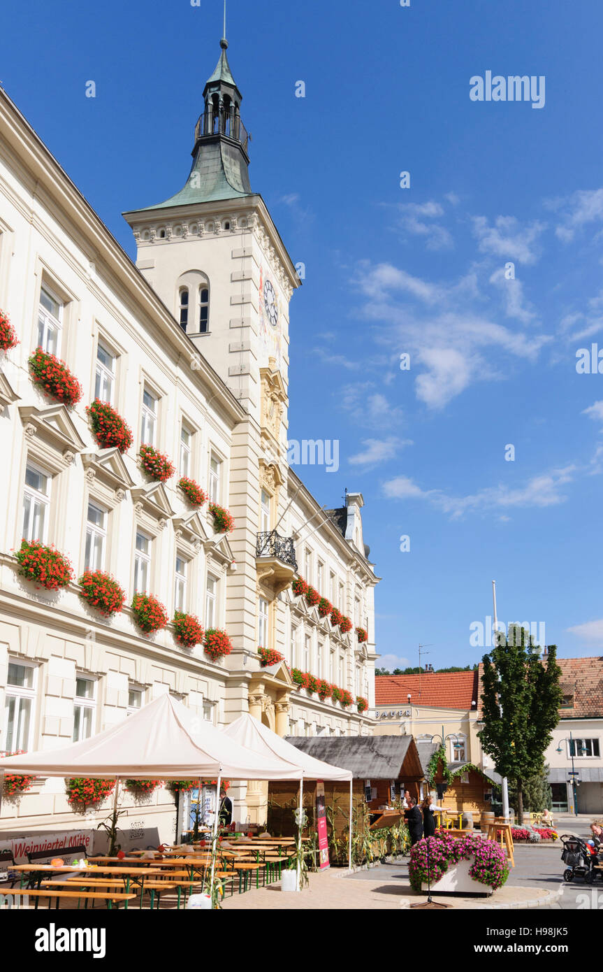Mistelbach town hall weinviertel niederösterreich hi-res stock