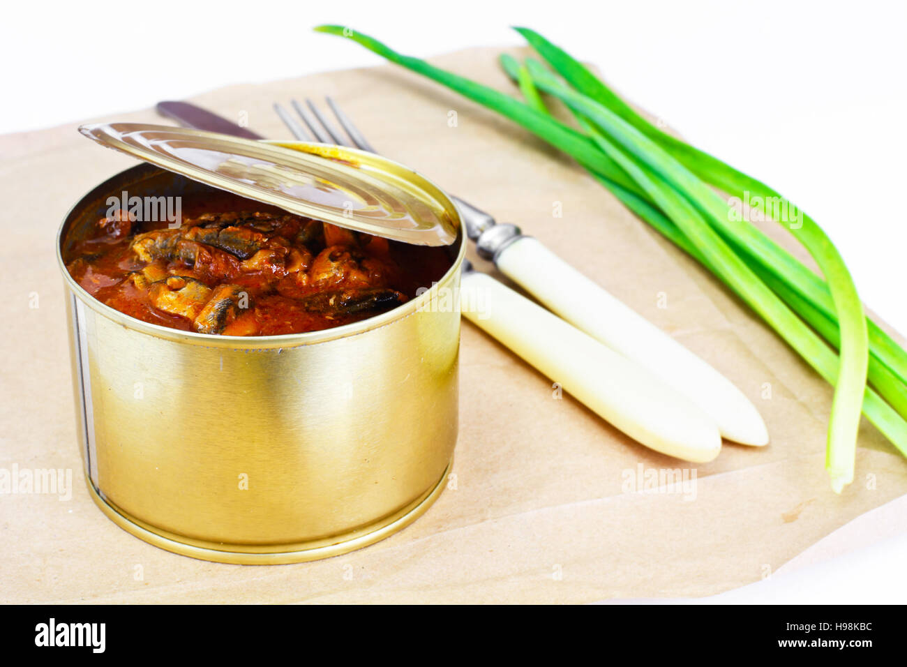 Cooking soup from sprats in tomato sauce Cooking soup from sprats in tomato sauce