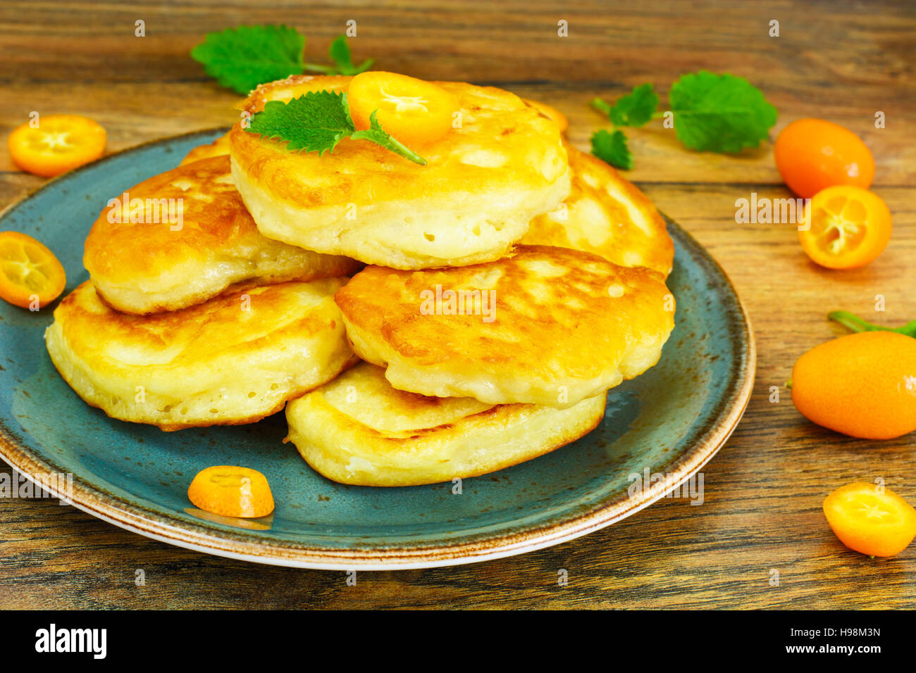 Pancakes with Kumquats and Cranberries Studio Photo Stock Photo - Alamy