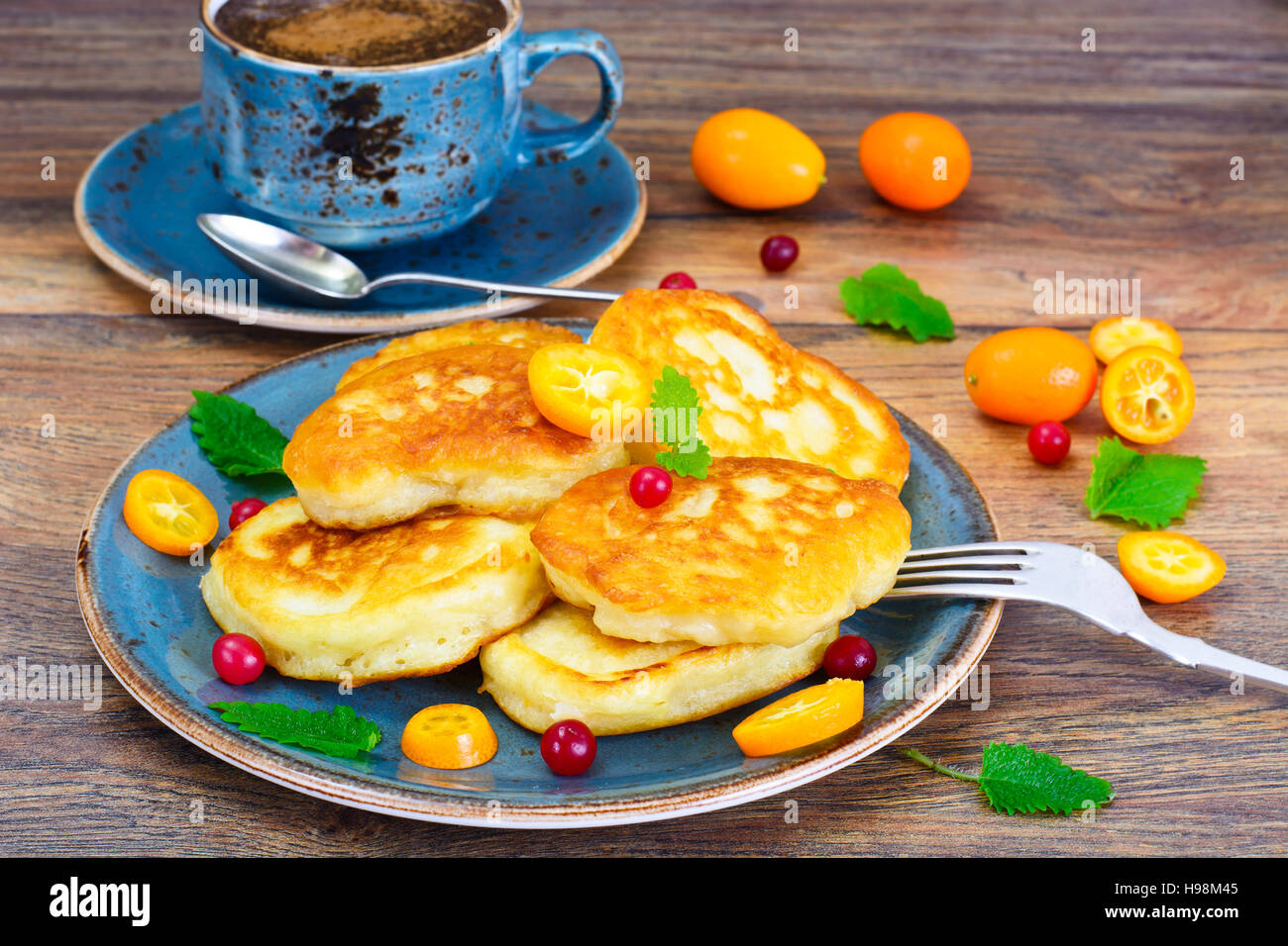 Pancakes with Kumquats and Cranberries Studio Photo Stock Photo - Alamy
