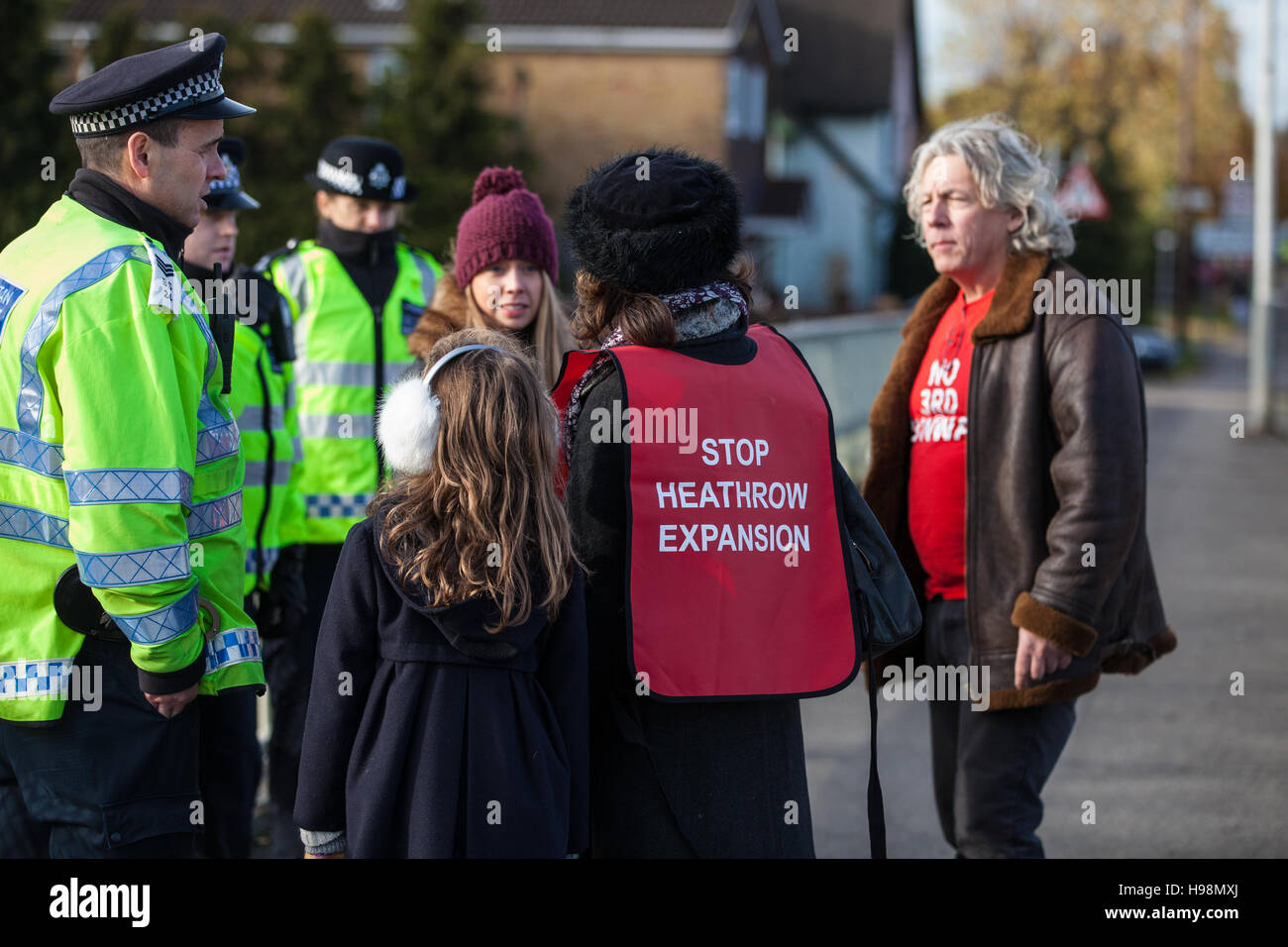 Heathrow, UK. 19th November, 2016. Neil Keveren, a resident of ...