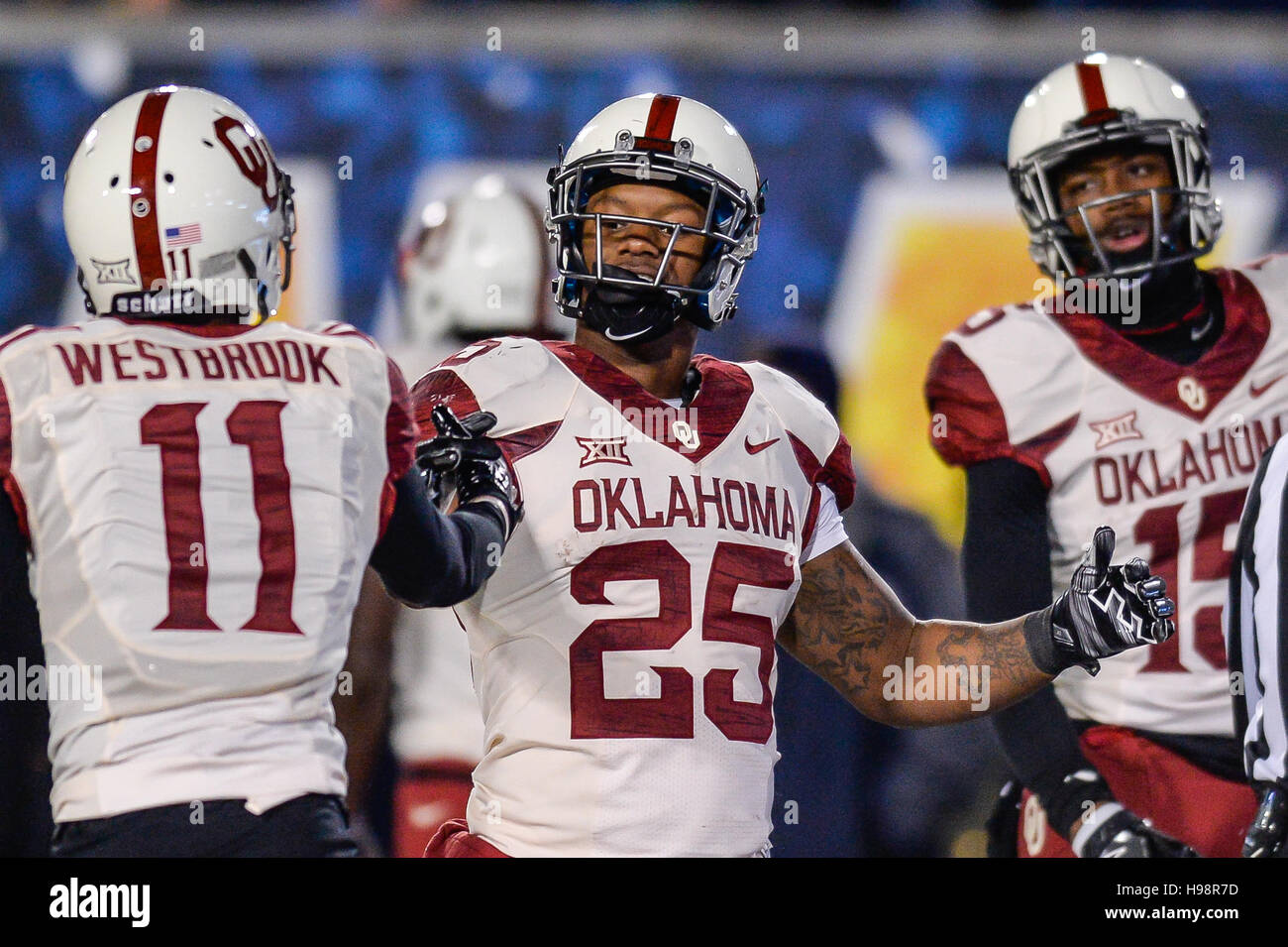 West Virginia, USA. 19th Nov, 2016. University of Oklahoma