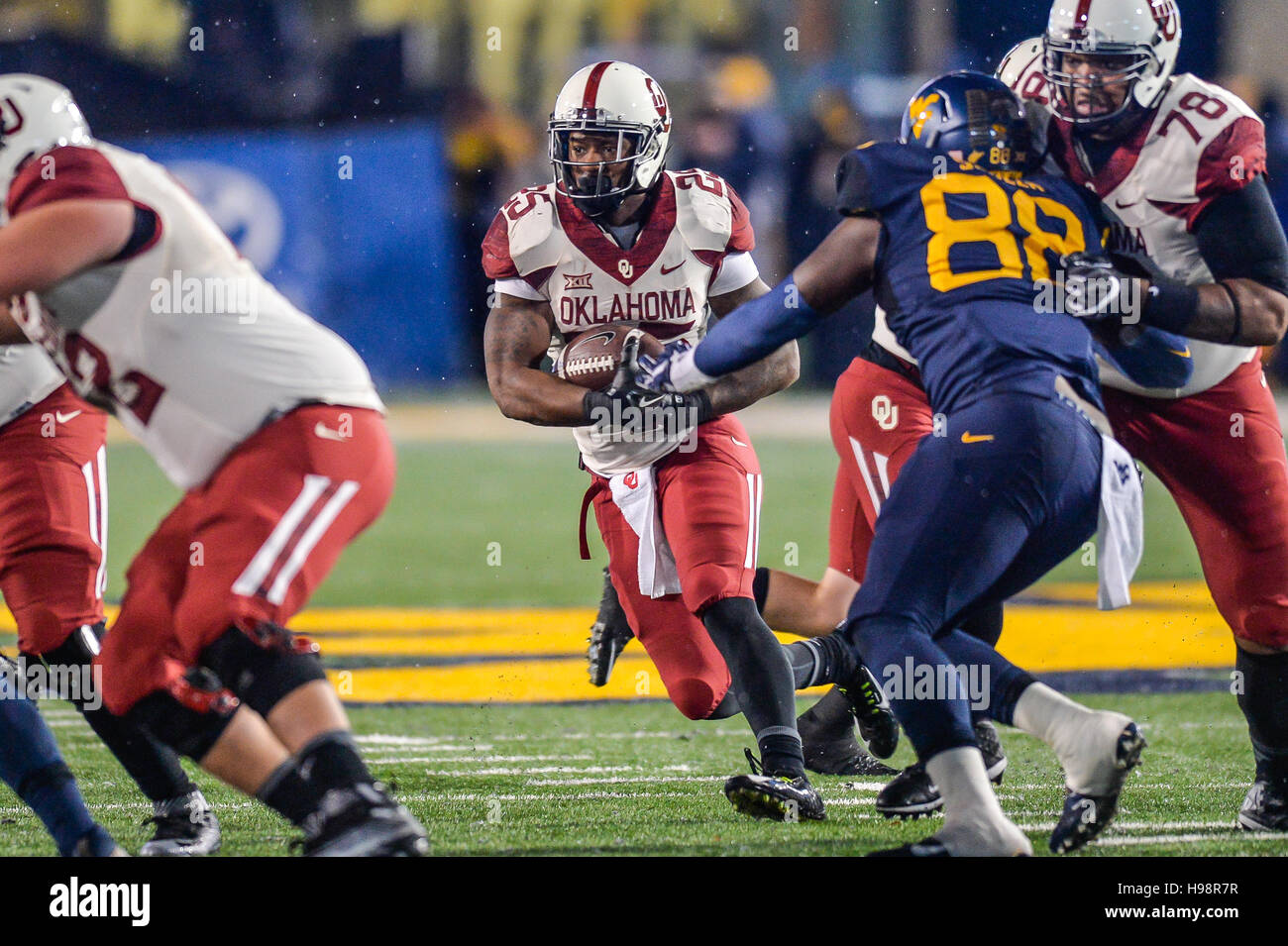 West Virginia, USA. 19th Nov, 2016. University of Oklahoma