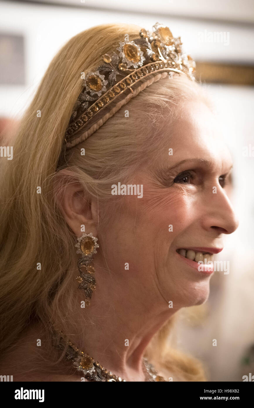 London, UK. 19th November, 2016. Author and socialite, Lady Colin Campbell, attends The Fourth Russian Debutante Ball Credit:  Guy Corbishley/Alamy Live News Stock Photo