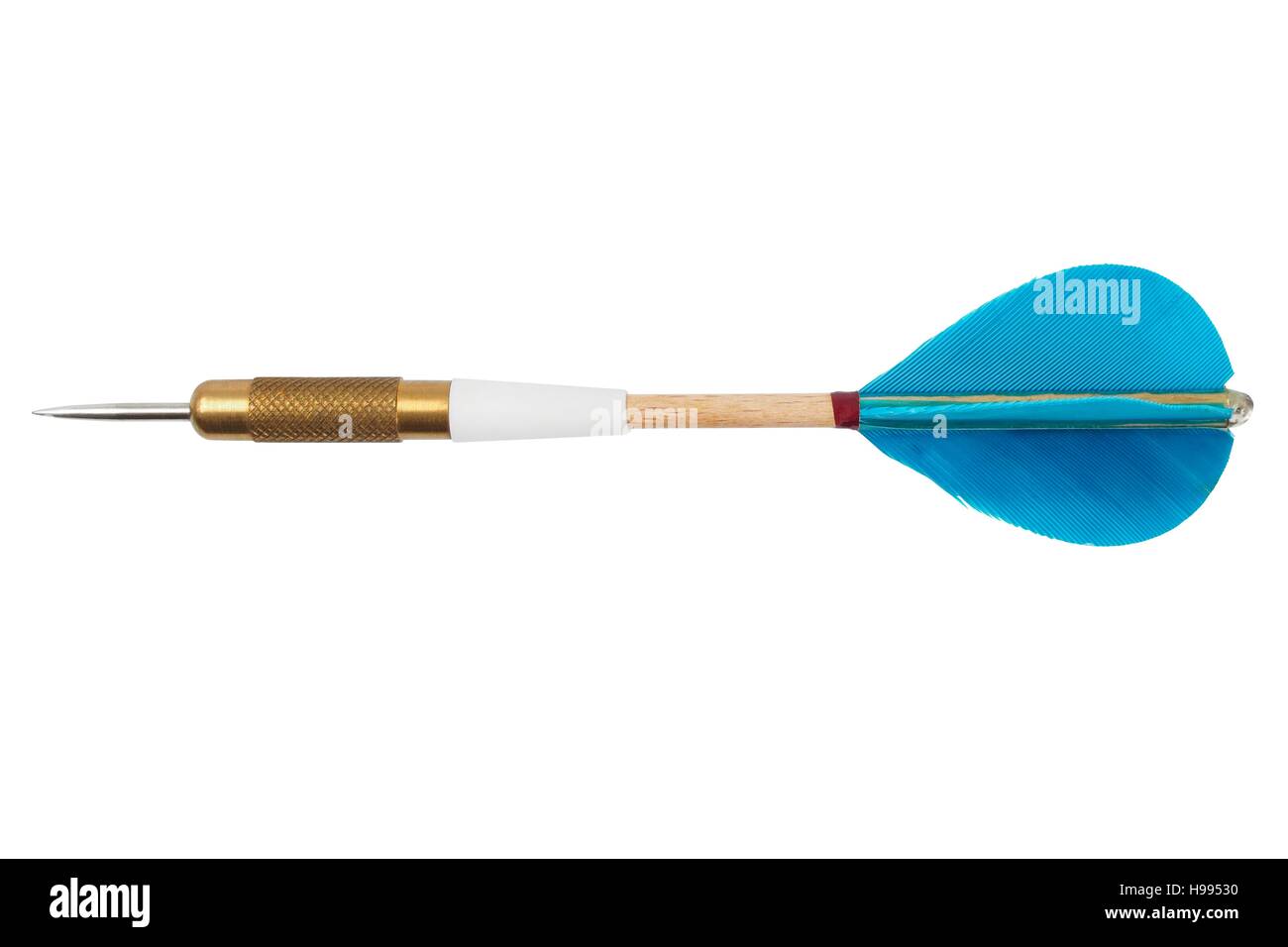 Blue dart isolated on white background Stock Photo Alamy