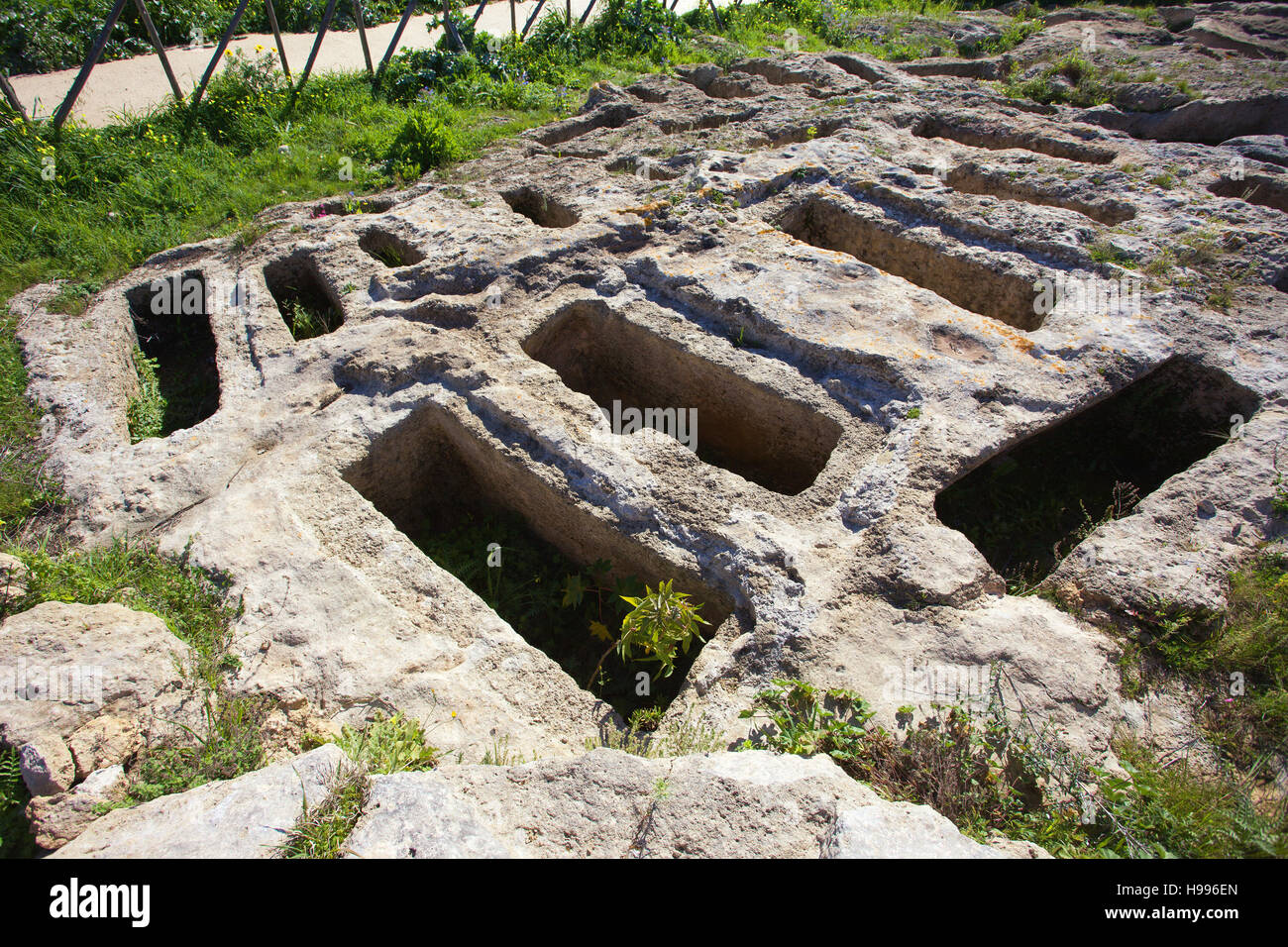 Mirio medieval necropolis in Santa Croce Camerina. Sicily Stock Photo Alamy