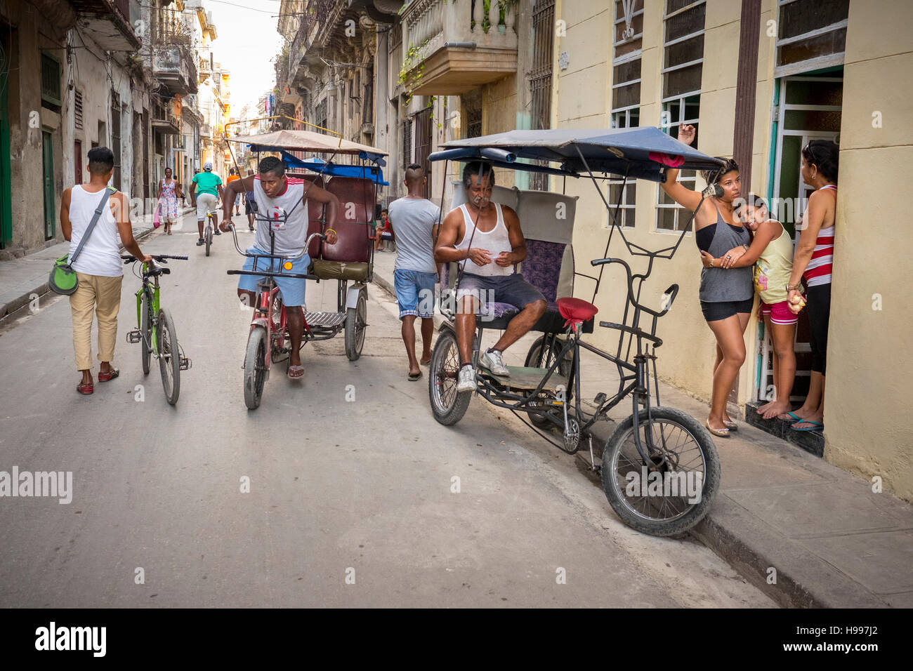 Havana, Cuba: Street scene in Old Havana Stock Photo