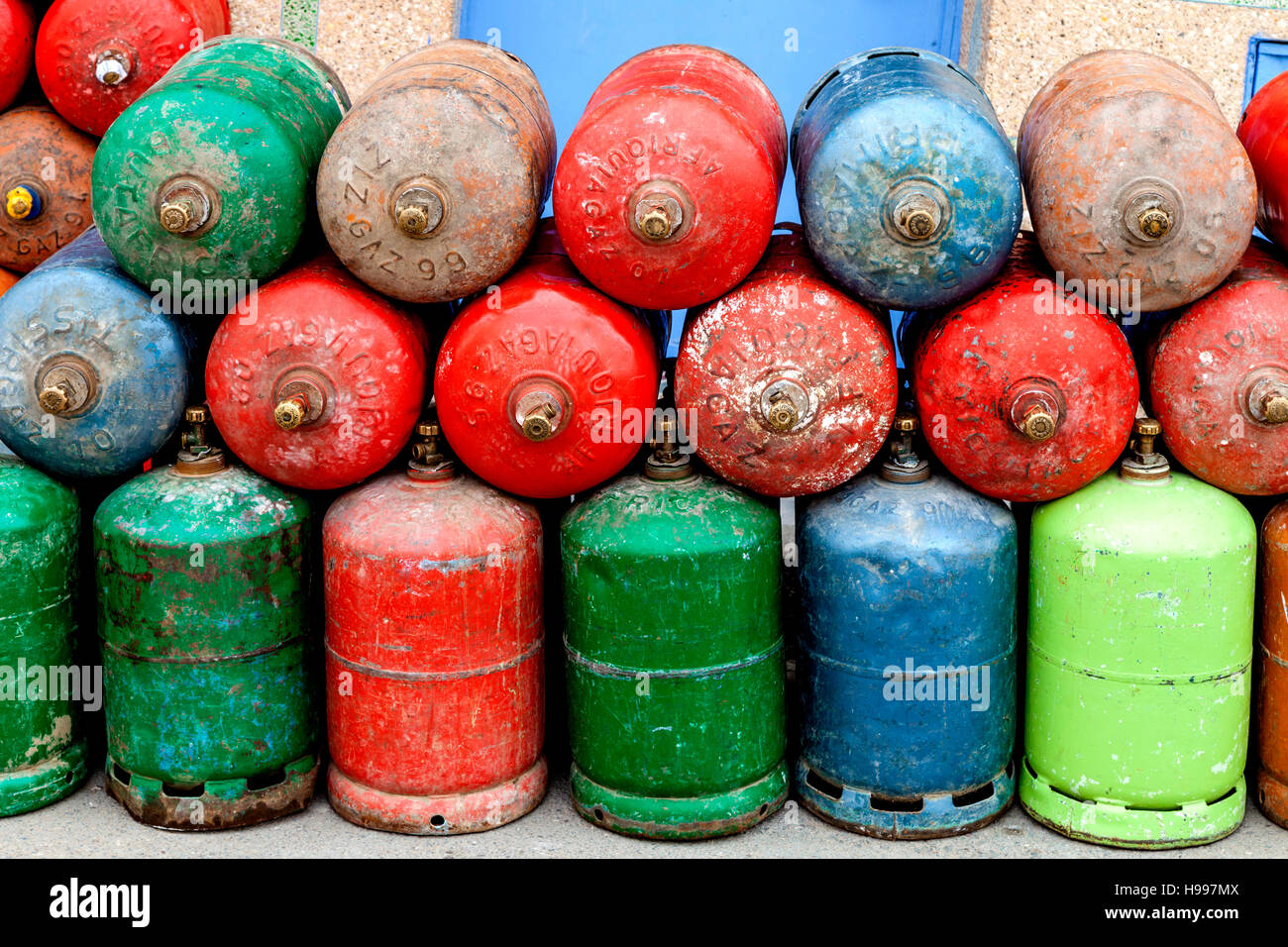 Gas Cylinders, Chefchaouen, Morocco Stock Photo Alamy