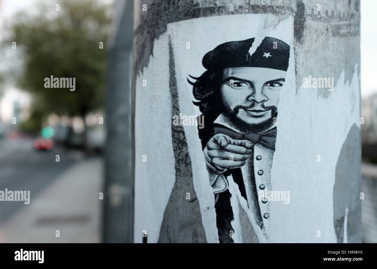 The Marxist revolutionary, Che Guevara, prevails as a symbol of political resistance. Stock Photo