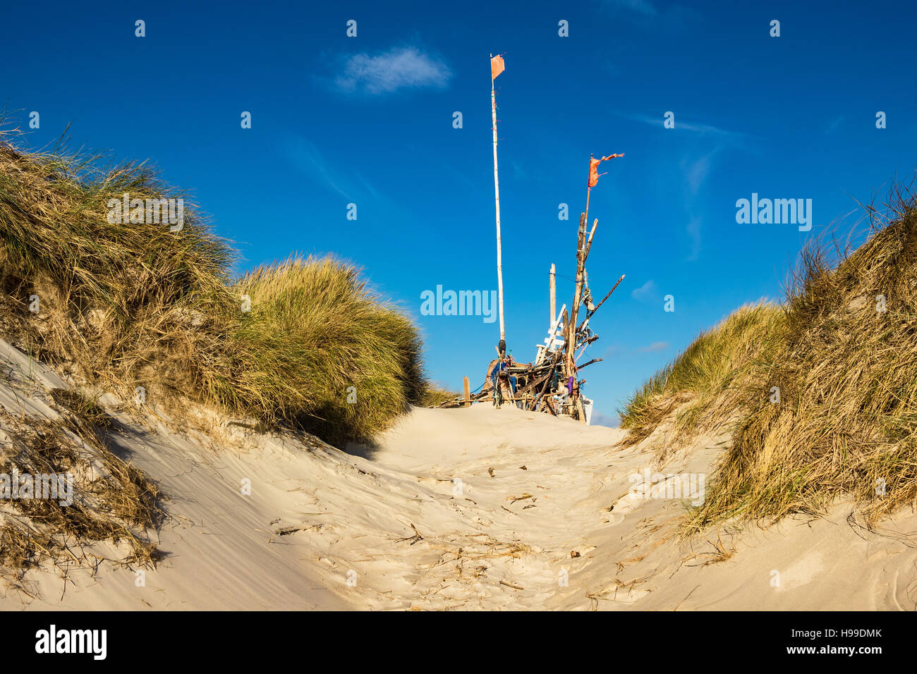 Dunes on the North Sea coast on the island Amrum, Germany Stock Photo