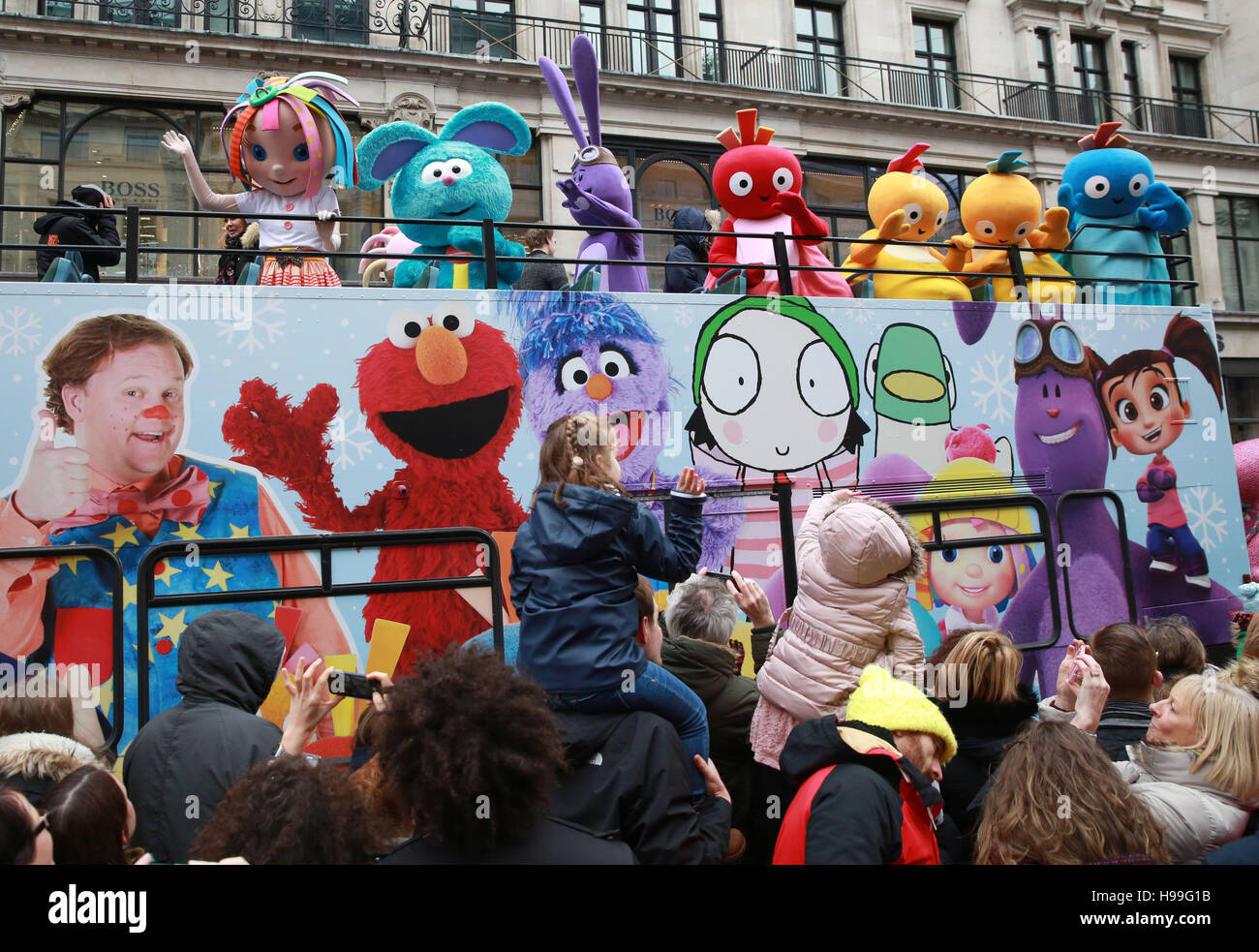 EDITORIAL USE ONLY Stars of CBeebies at the second annual Hamleys