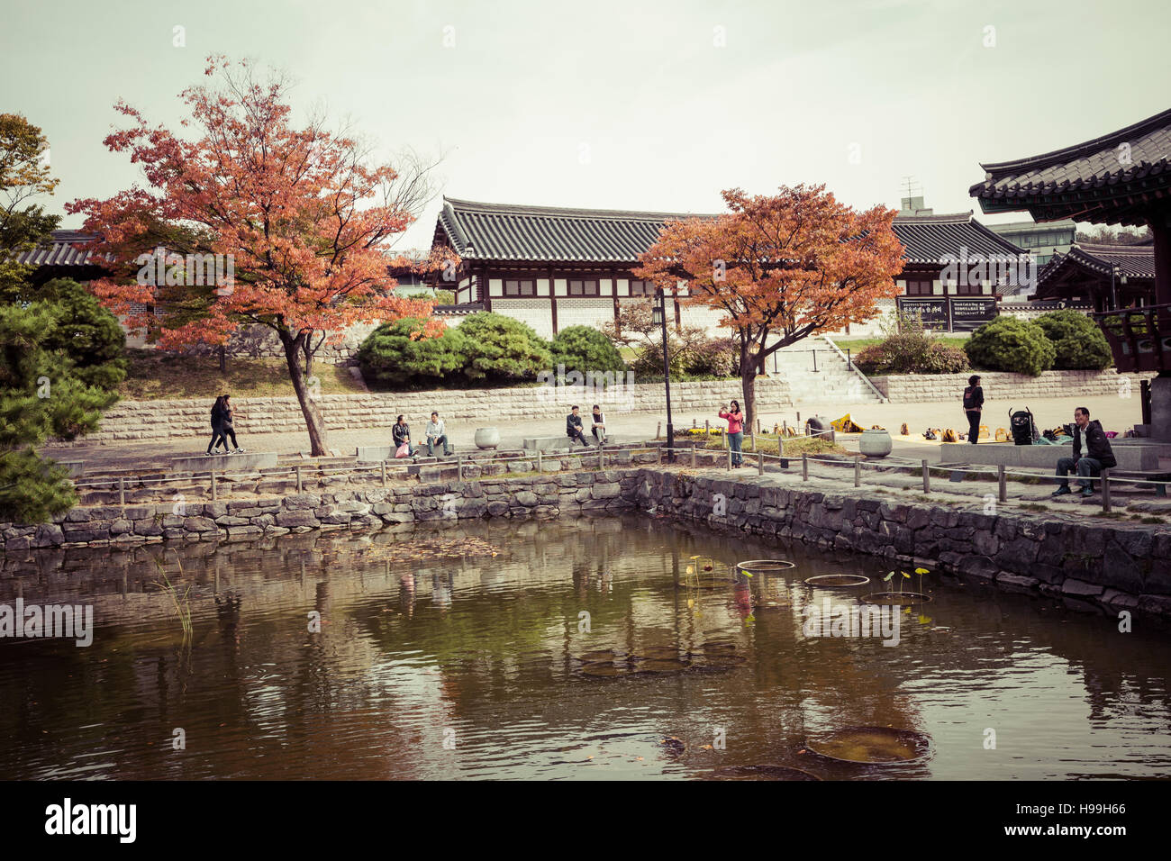 Korea Old House at Namsangol Hanok Village in Seoul South Korea Stock ...