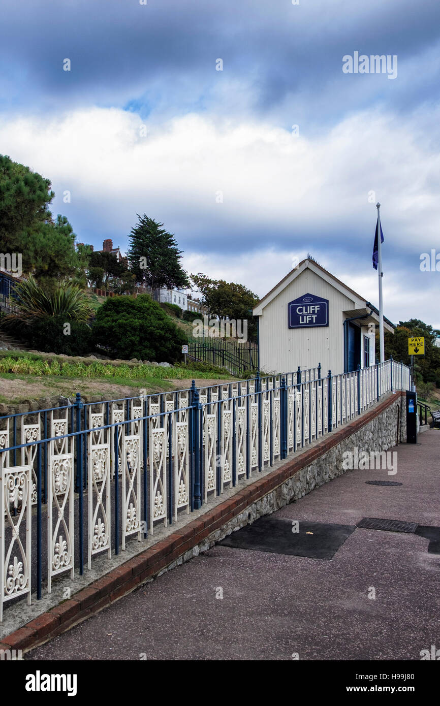 Cliff Lift, historic funicular rail ride, Southendonsea, Essex