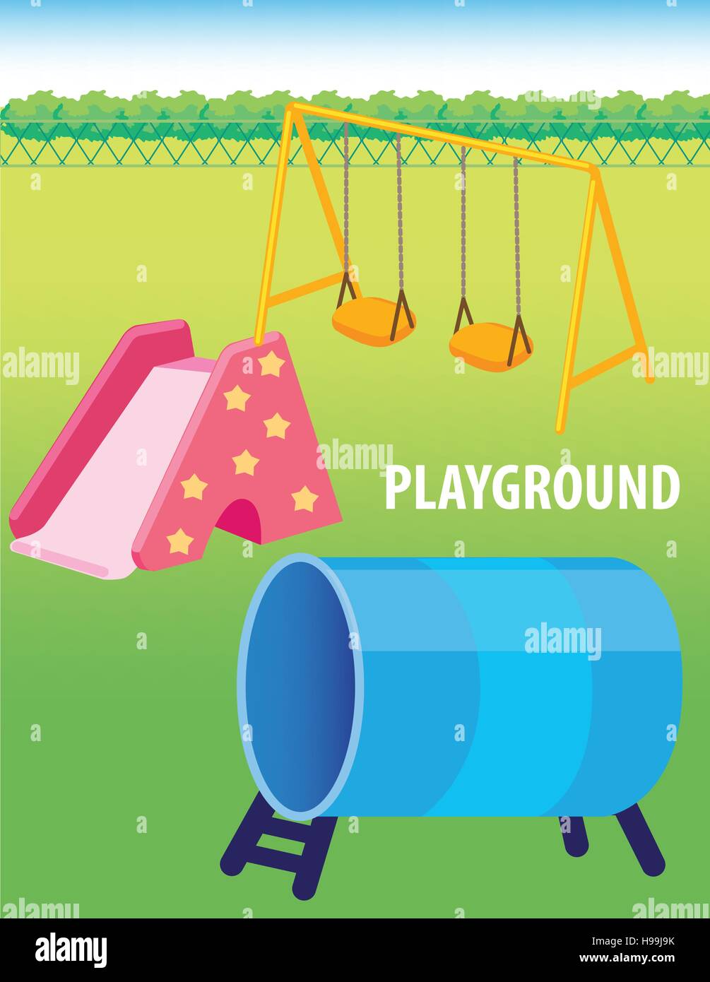 Vector illustration of Playground Stock Vector
