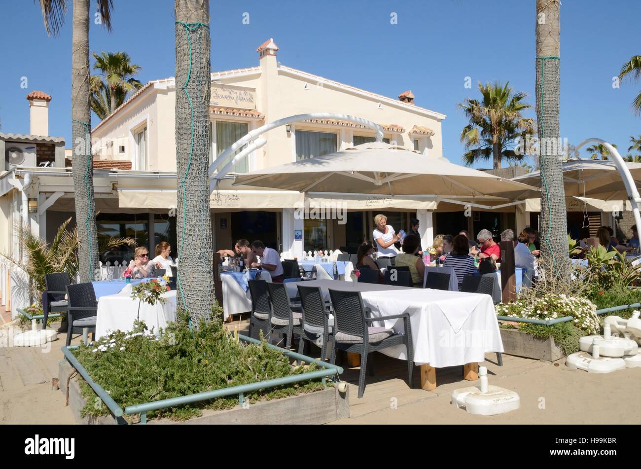 Restaurant Beach Marbella Spain Stock Photos Restaurant