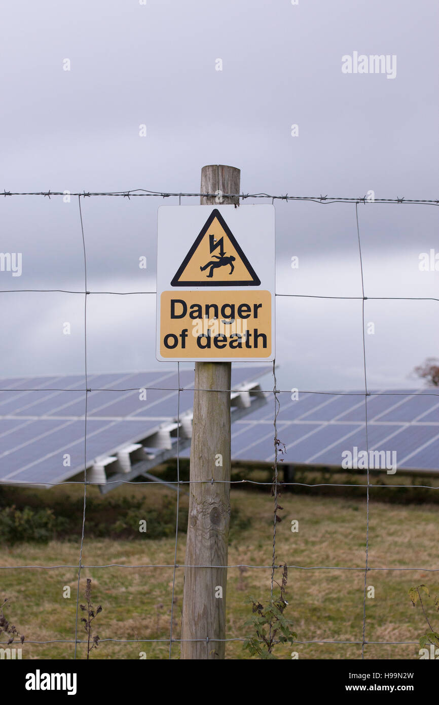 Danger of Death Sign Stock Photo