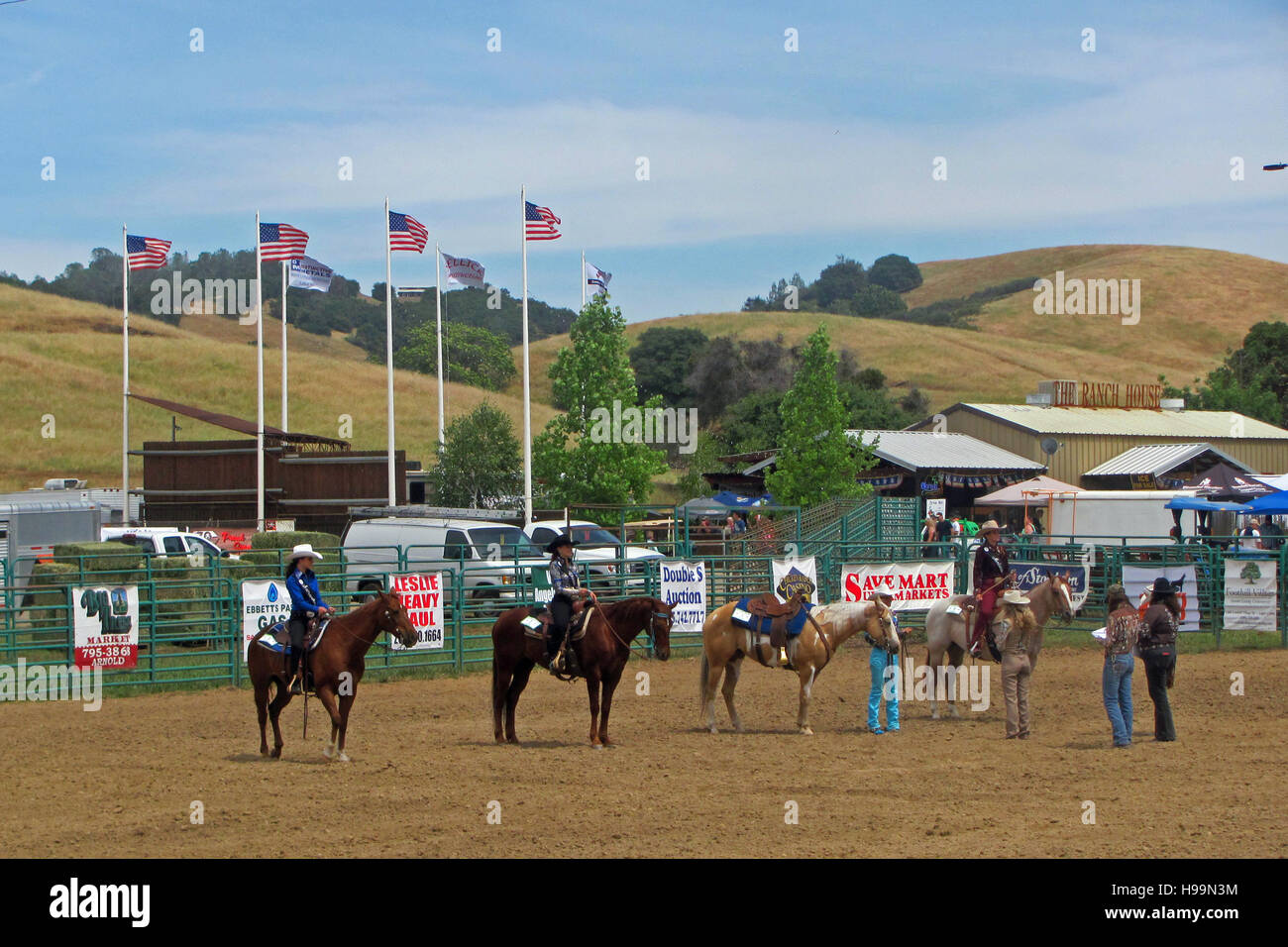 Calaveras Saddle Queen contest, Calaveras County Fair & Jumping frog jubilee, Angels Camp, California, May, 19. 2016. Stock Photo