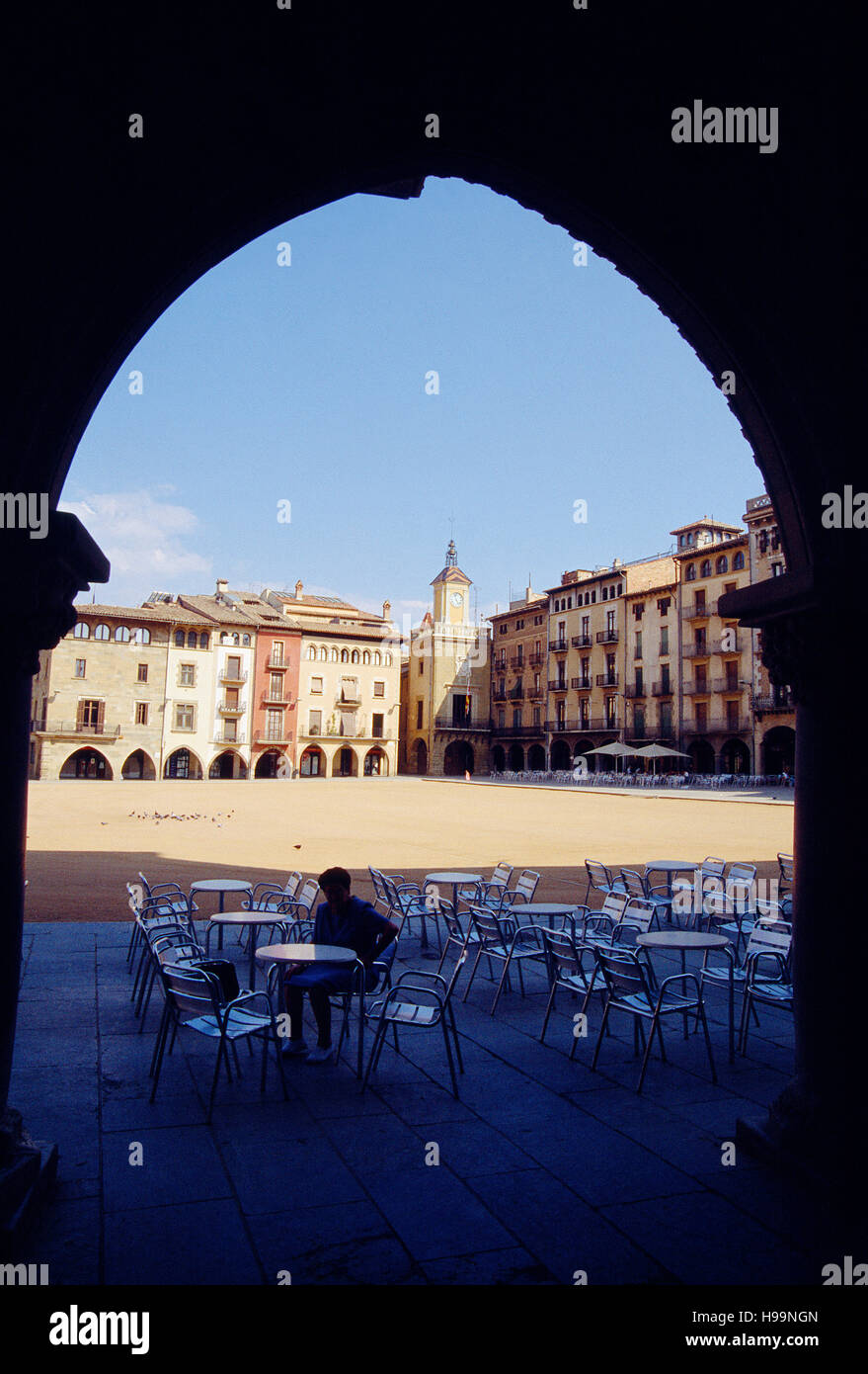 Plaza de la Vila. Vic, Barcelona province, Catalonia, Spain. Stock Photo