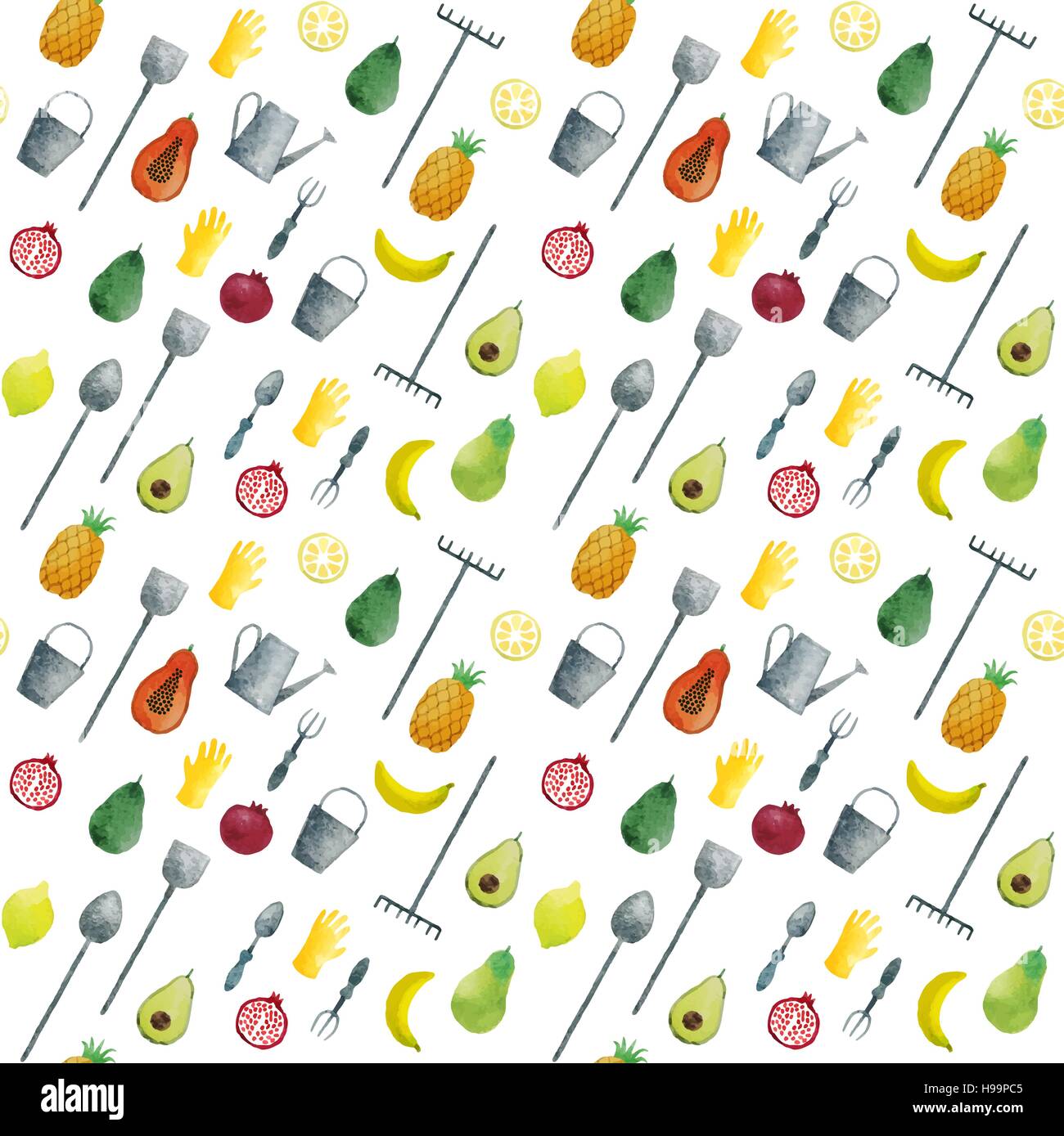watercolor vector pattern of