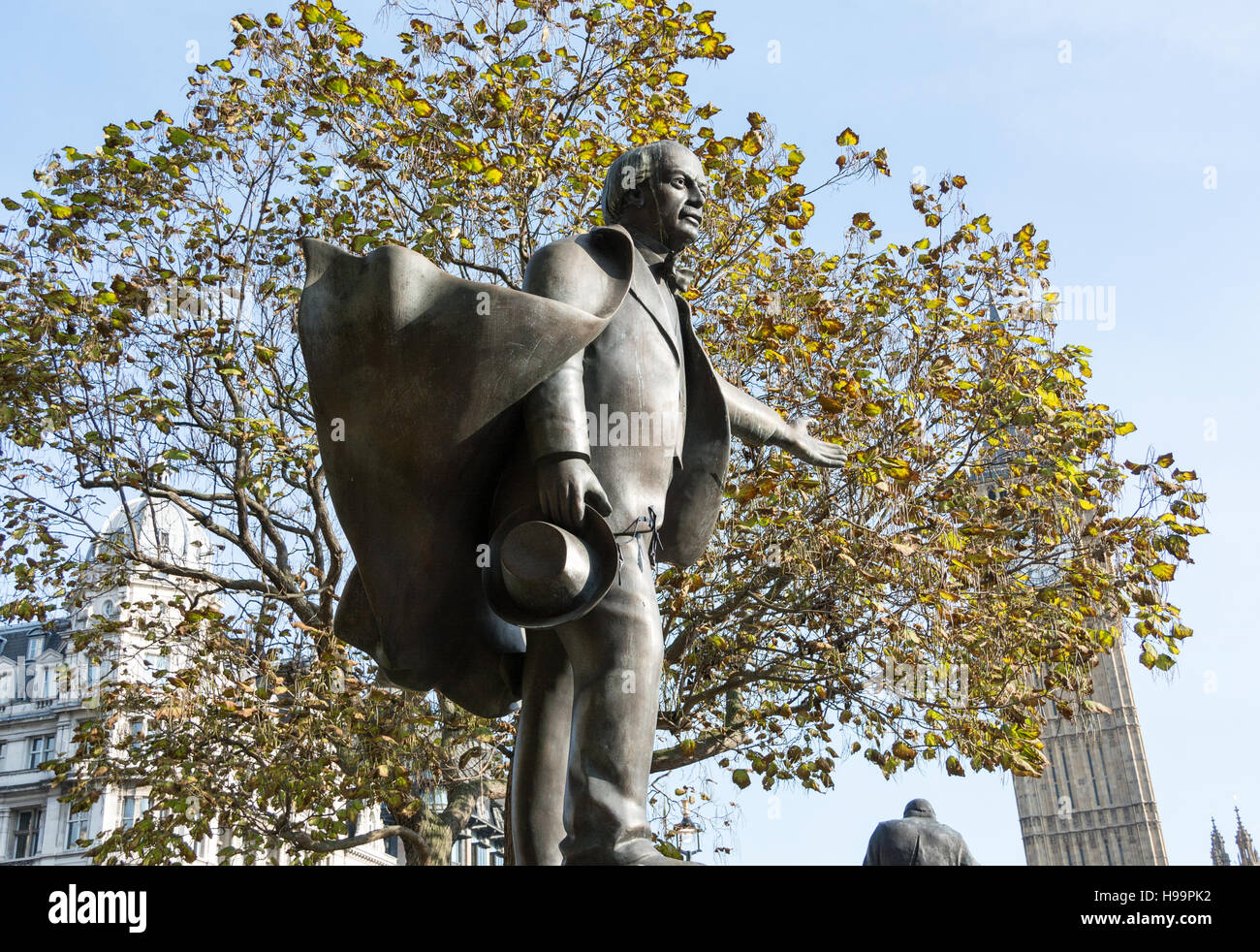 Bronze statue of David Lloyd (18631945) in Parliament Square
