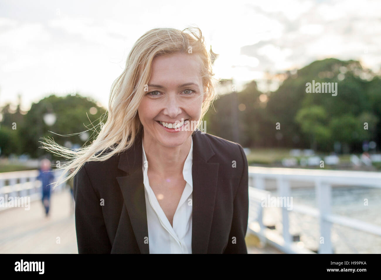Portrait of businesswoman with blond hair Stock Photo