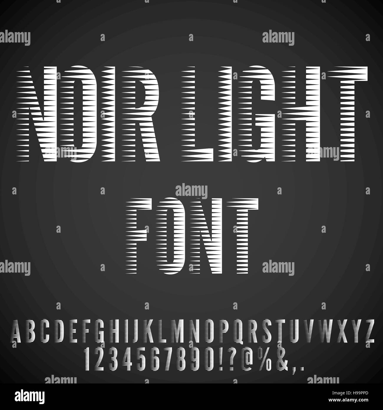 Retro Movie Font Stock Vector