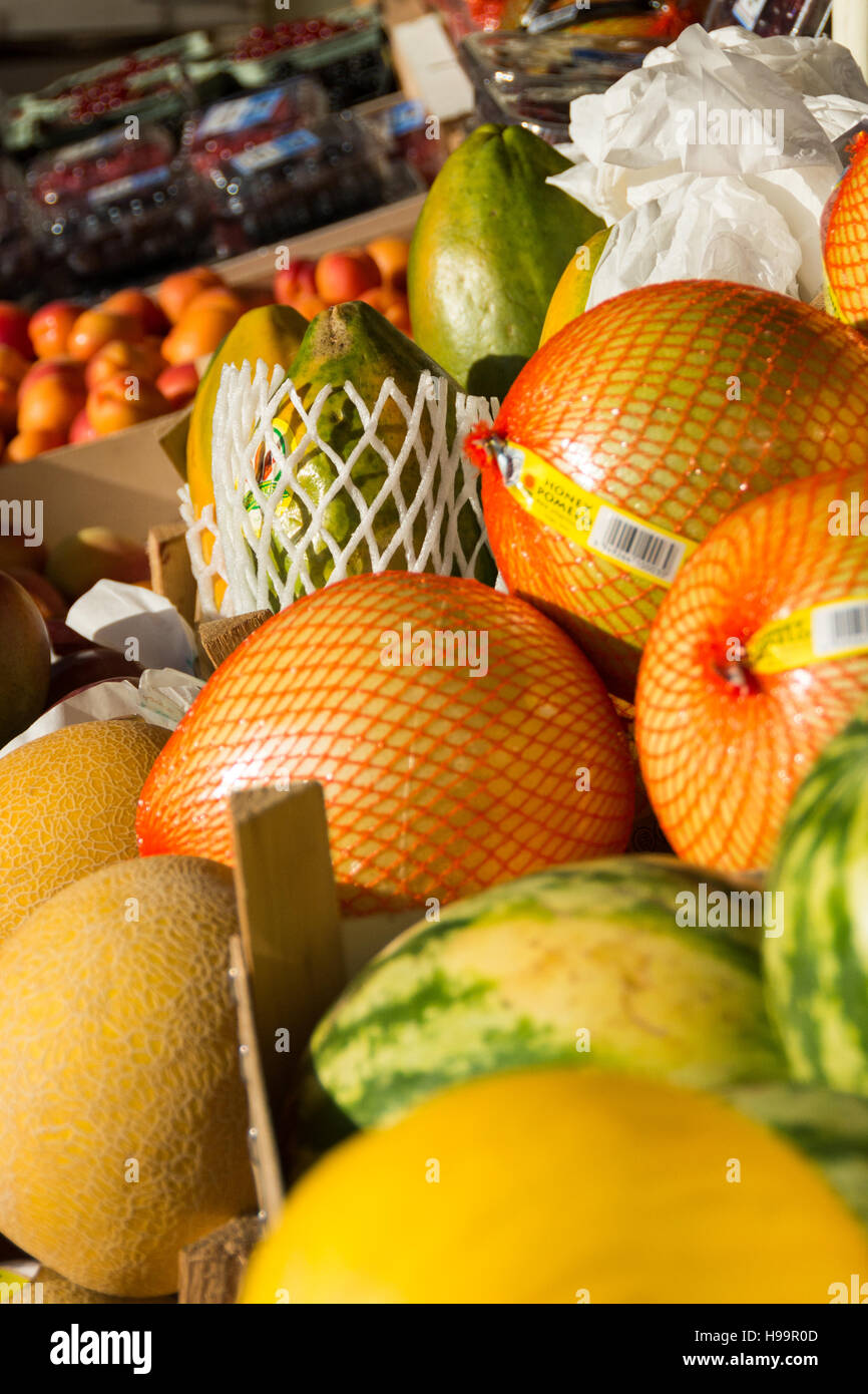 Greengrocers display outside shop england hires stock photography and