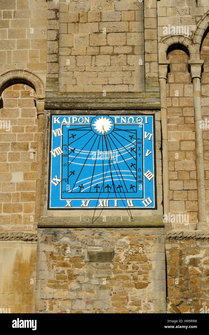 Sun dial, Ely Cathedral, Cambridgeshire, England, UK Stock Photo