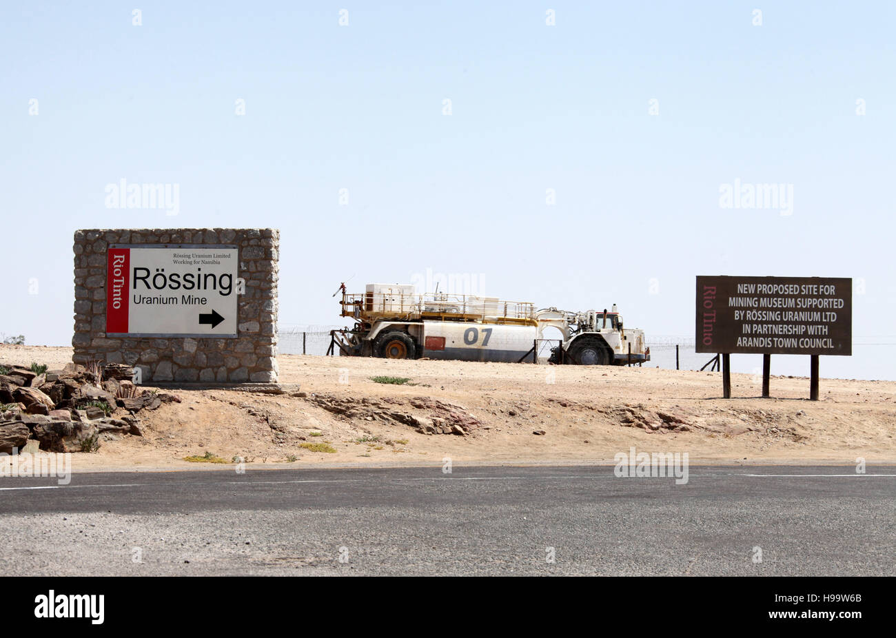 Rossing Uranium Mine near Swakopmund in Namibia Stock Photo