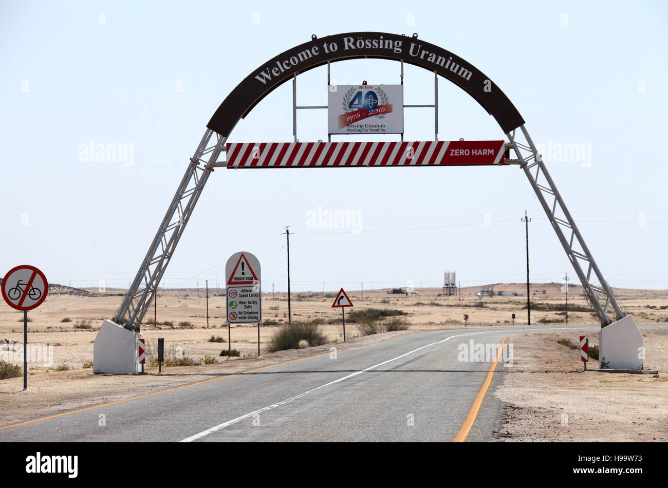 Rossing Uranium Mine near Swakopmund in Namibia Stock Photo