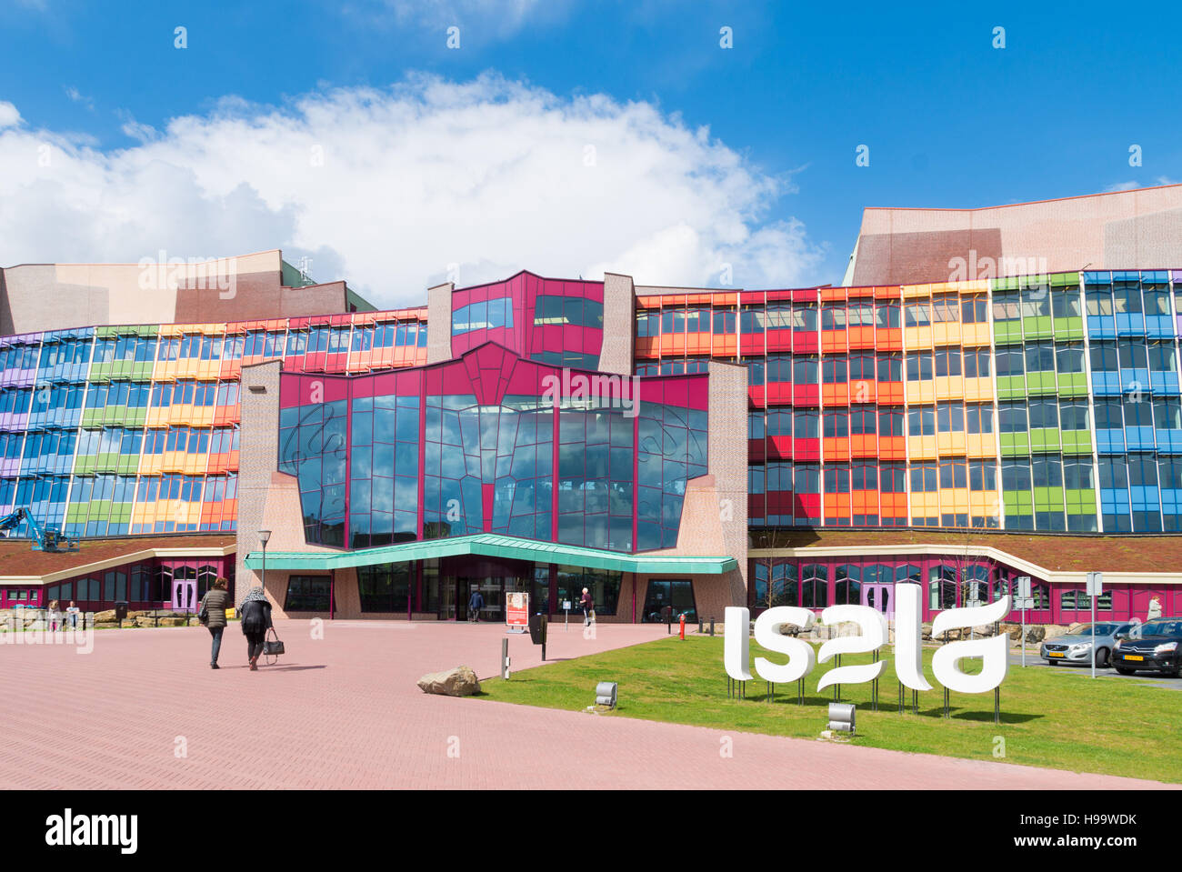 ZWOLLE, NETHERLANDS APRIL 4, 2016 Colorful entrance of the Isala