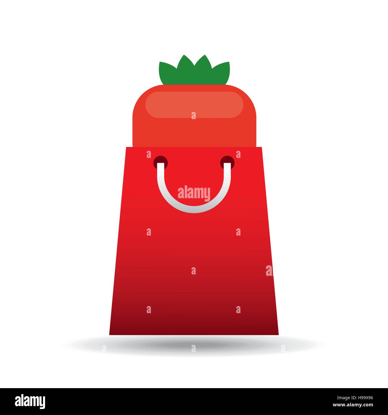 package buying vegetable tomato fresh icon vector illustration eps 10 Stock Vector