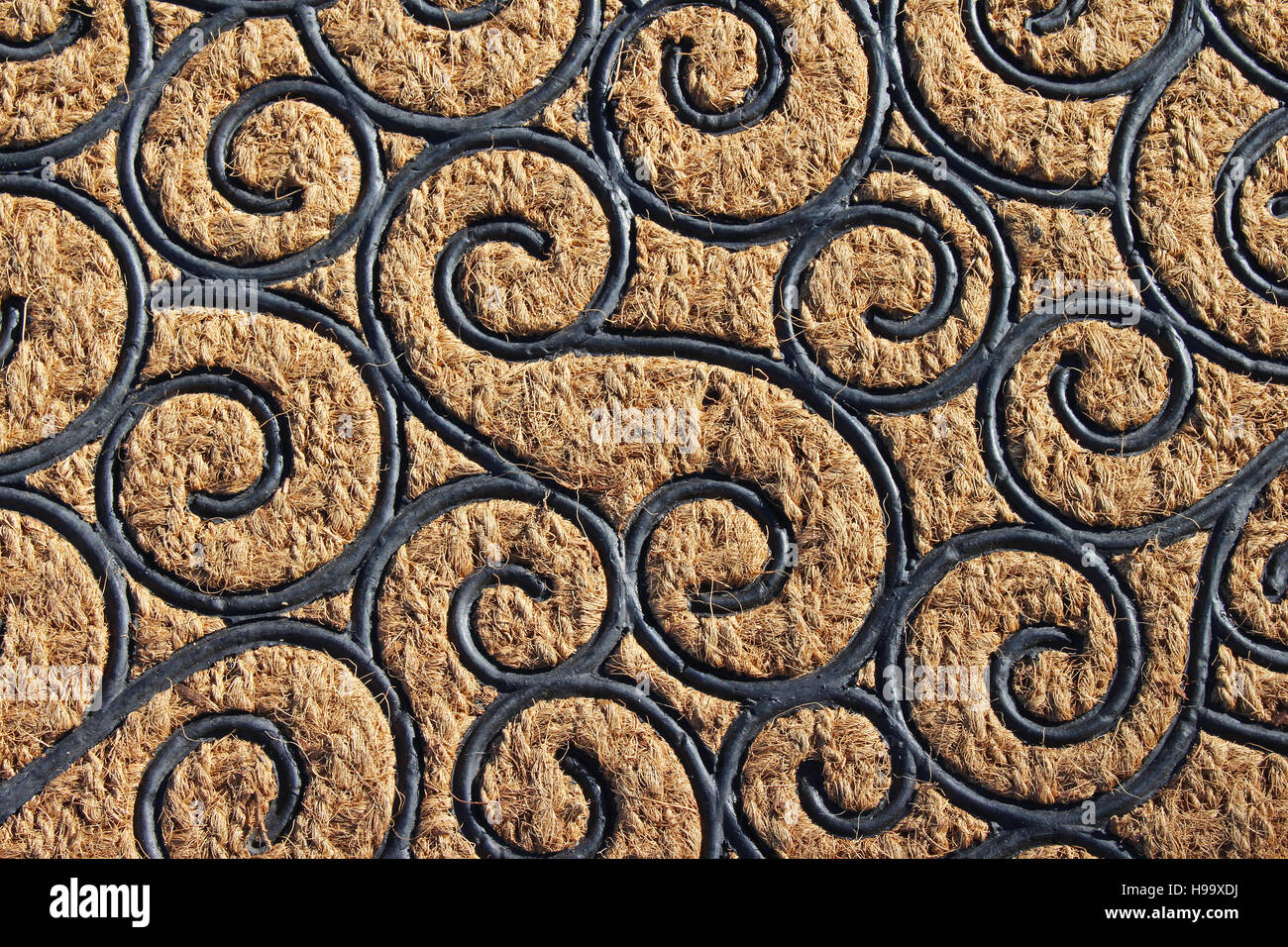 Curled lines background with fibrous texture Stock Photo