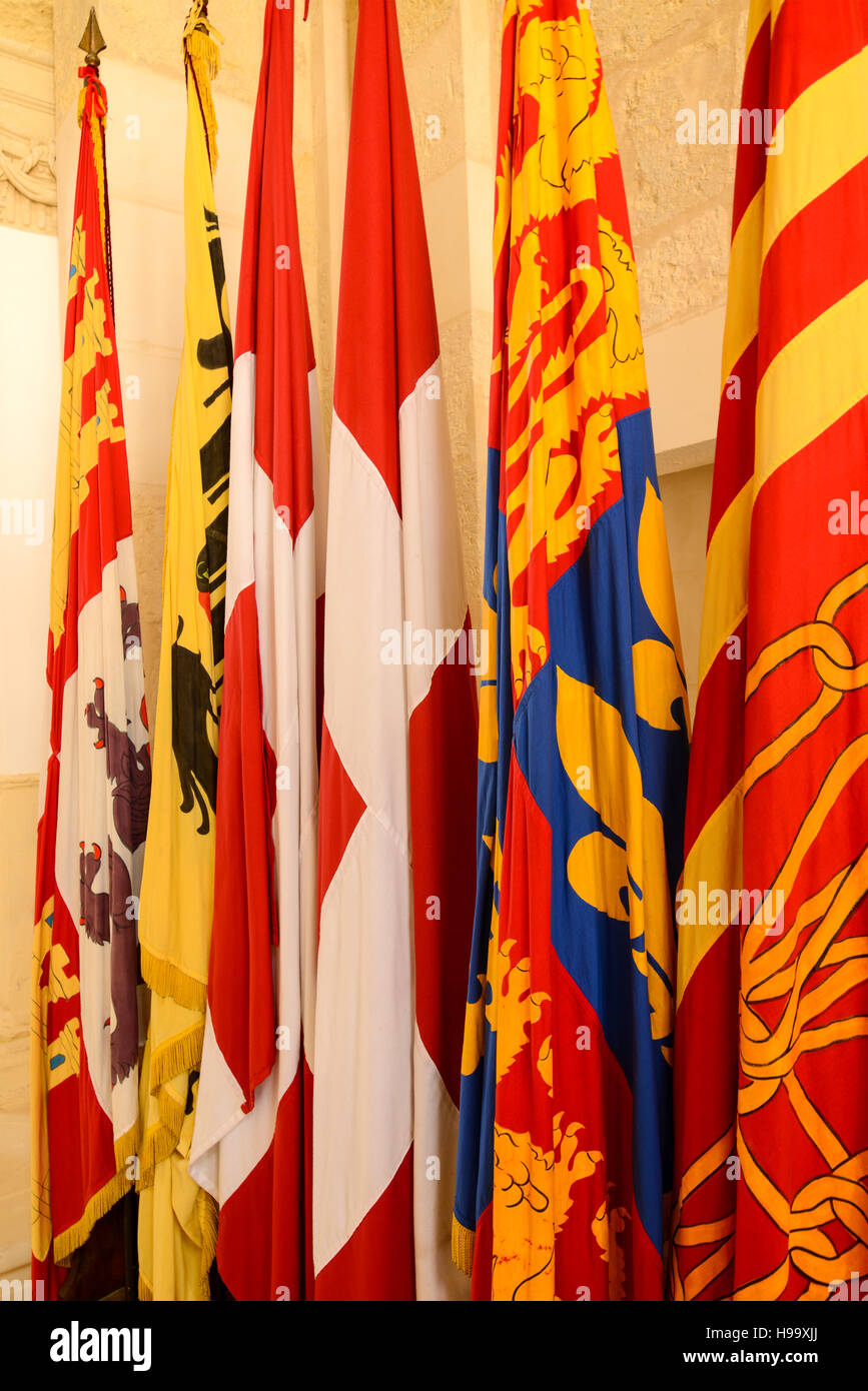 Flags - Fort Saint Elmo - Valletta Stock Photo