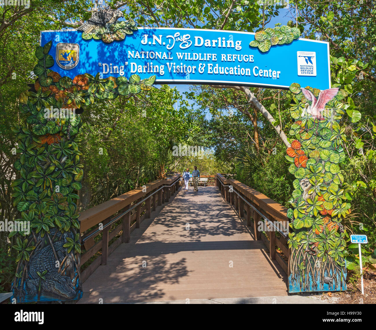 Florida, Sanibel Island, J.N. 'Ding' Darling National Wildlife Refuge, Visitor & Education Center Stock Photo