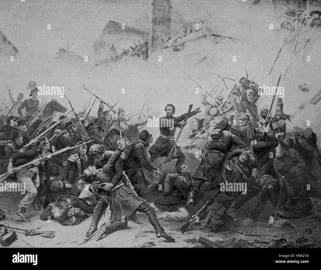 Battle of Leipzig or Battle of the Nations, Voelkerschlacht bei Leipzig