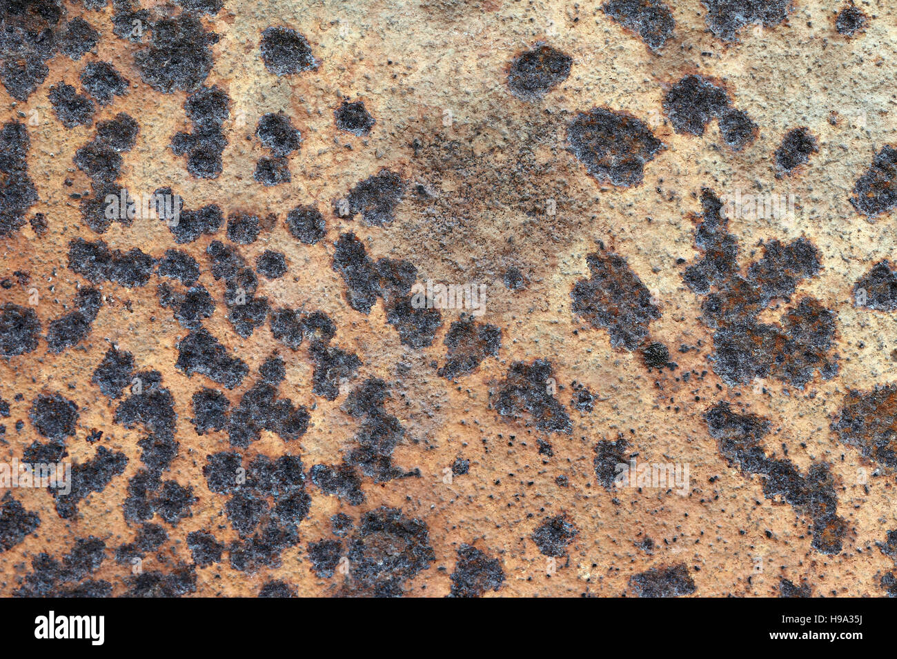 Corroded and worn surface of the iron plate Stock Photo