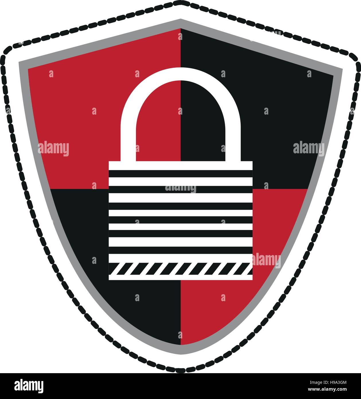 Isolated padlock and shield design Stock Vector Image & Art - Alamy