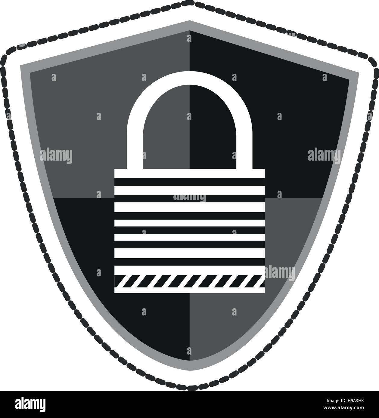 Isolated padlock and shield design Stock Vector Image & Art - Alamy