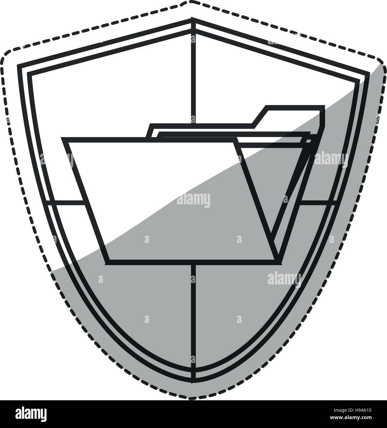 Isolated file inside shield design Stock Vector Image & Art - Alamy