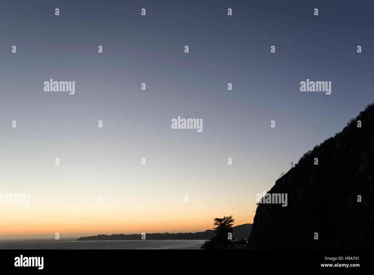 Drive along Shoreline Highway. View of Gulf of Farallones and Bolinas