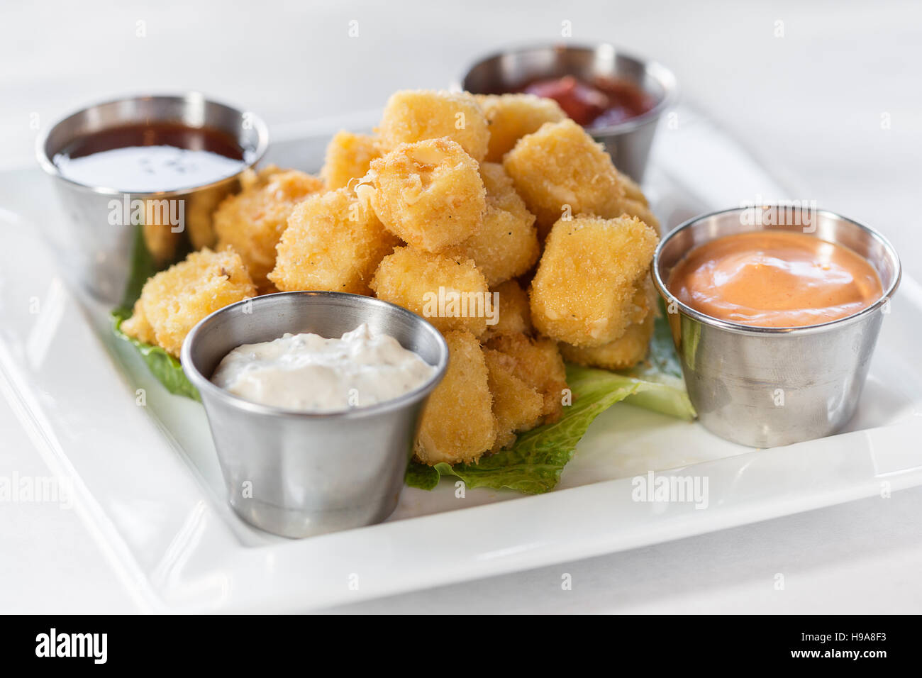 A fried cheese appetizer plate Stock Photo Alamy