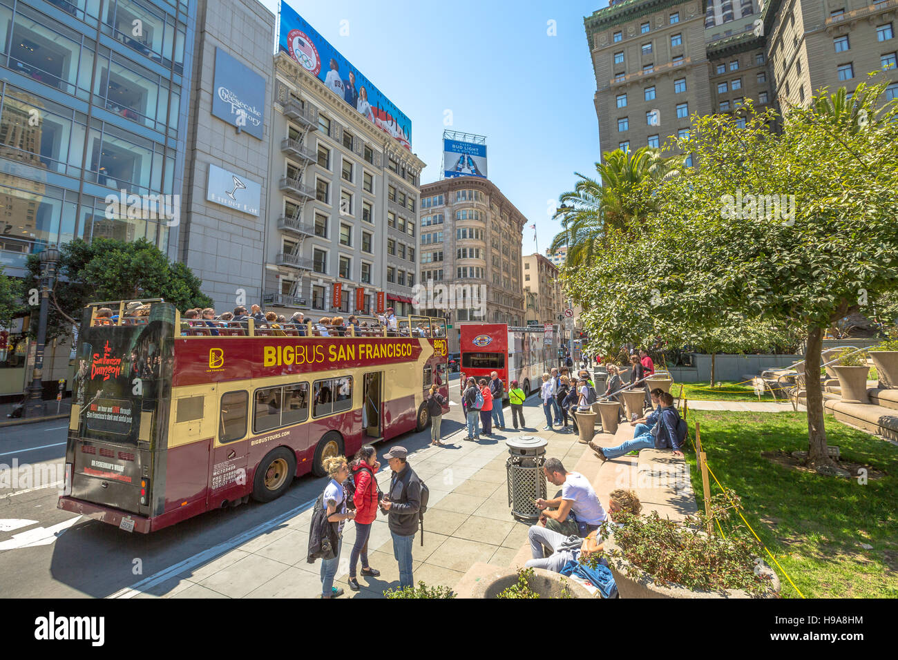 Big bus san francisco stock photo alamy
